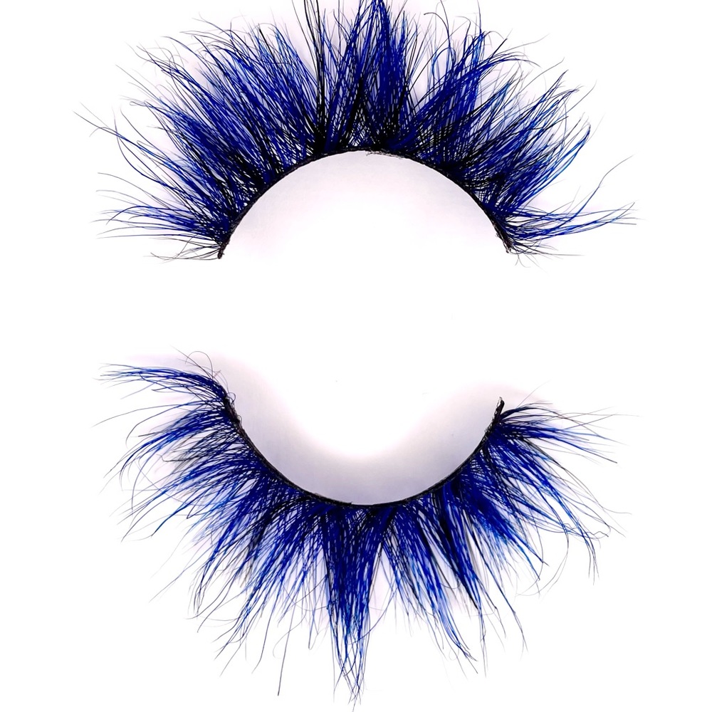 Real Mink Colored Lashescolor: deep blue/black